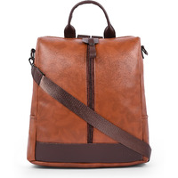 Adisa Faux Leather Backpack Bag For Women & Girls (Bp065-Bro)