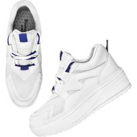 Shoetopia Smart Casual White Sneakers For Girls-Eu40