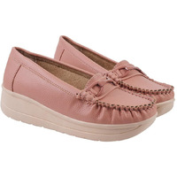 Shoetopia Bow Detailed Cream Loafers For Women & Gilrs /Eu38