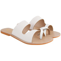 Shoetopia One Toe White Flats For Women & Girls /Eu38