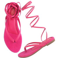 Shoetopia Women's X-2 Flat Sandal-3 Kids Uk (X-2-Pink)-Eu36