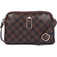 Adisa Women Girls Checks Cross Body Sling Bag (Sl5157-Bro)