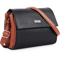 Adisa Women Girls Dual Cross Body Sling Bag (Sl5158-Bla)