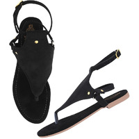Shoetopia Women's Snd-130 Flat Sandal-5 Kids Uk (Snd-130-Black)-Eu38