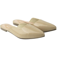 Shoetopia Stylish Pointed Toe Beige Mules For Women & Girls /Eu38