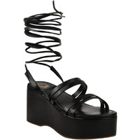 Shoetopia Girls P-5 Black Wedge Sandal - 6 Uk (Girls-P-5-Black)