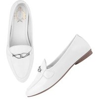 Shoetopia Pointed Toe Flat White Belly For Women & Girls /Eu39