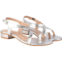 Shoetopia Solid Criss-Cross Straps Silver Heeled Sandals For Women & Girls /Eu38