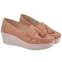 Shoetopia Smart Casual Tan Loafers For Women & Gilrs /Eu40