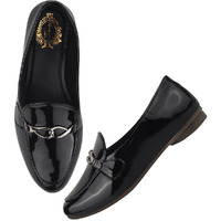 Shoetopia Pointed Toe Flat Black Belly For Women & Girls /Eu37