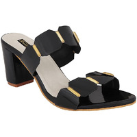 Shoetopia Womens/Girls Black Solid Heels-Eu38