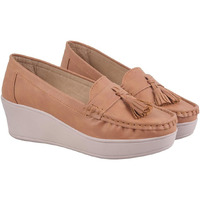 Shoetopia Smart Casual Tan Loafers For Women & Gilrs /Eu41