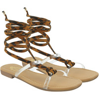 Shoetopia Girls Zebra Tan Flat Sandal - 9 Uk (Girls-Zebra-Tan)