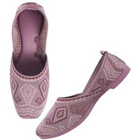 Shoetopia Embroidered Ethnic Peach Ballerinas For Women & Girls /Eu41