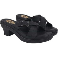 Shoetopia Comfortable Black Doctor Sole Heels For Women & Girls /Eu41