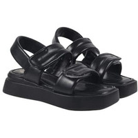 Shoetopia Smart Casual Black Sporty Sandals For Women & Girls /Eu35