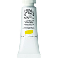 Winsor & Newton Designers Gouache 14 Ml - Spectrum Yellow (627), Finely Pigmented, Vibrant, Vivid & Opaque Matt Colours, Ideal For Designer's, Illustrators & Commercial Artist