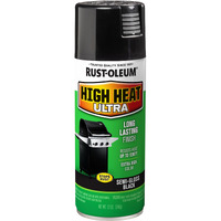 12 Oz , Black : Rust-Oleum 241169 High Heat Ultra Enamel Spray, Black, 12-Ounce