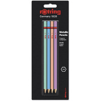 Rotring Metallic Pencil, 4-Pack