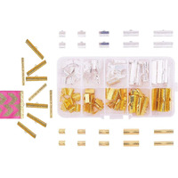 Diy Crafts Design No # 7, Pack Of 25 Pcs, Mixed Color 20Mm And 25Mm Assorted Sizes Of Mixed Color Ribbon Clamp End Crimps(Design No # 7, Pack Of 25 Pcs)