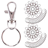 Diy Crafts Pack Of 20 Pcs, Silver, Swivel Clasps Lanyard Snap Hook Lobster Claw Clasp & Keychain Rings For Hanging Nail Files, Label Tags, Foldable Scissors, K(Pack Of 20 Pcs, Silver)
