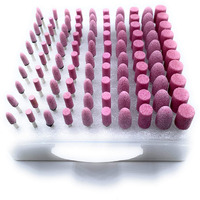 Aone Abrasive Mounted Stone Bur 2.3Mm Set Of 100Pcs For Grinding, Polishing, Carving & Sanding In Metal, Wax, Plastic, Ceramic, Clay, Etc For Dental, Jewellery Making, Model Making, Hobby Crafts Diy