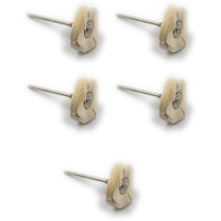 Aone Mounted Muslin Cloth Buff Cream 5Pcs For Polishing/Buffing/Cleaning For Dremel Rotary Tool, Micro Hand Motor, Polishing Motor For Jewellery Making, Watchmaking, Model Making & Hobby Craft Diy