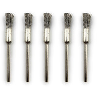 Aone Steel Wire End Brush Thupi 5Pcs For Satin/Brushed Finish, Rust Removal & Cleaning For Dremel Rotary Tool, Micro Hand Motor, Polishing Motor For Jewellery Making, Watchmaking, Model Making