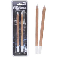 Worison 2 Pcs White Charcoal Sketching Pencils Set 6Mm For Dark Or Tinted Paper
