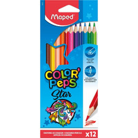 Maped Color'Peps Star Triangular Color Pencils Set - Pack Of 12 (Assorted)
