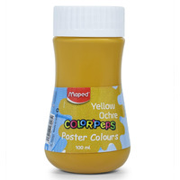 Maped Poster Colour 100Ml- Yellow Ochre|Poster Colour|Vibrant And Rich Colour|Safe And Non-Toxic|High -Grade Colour |Leak Proof Safety|Quality Product|Easy To Use|Ideal For Artistic And Children