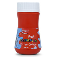 Maped Poster Colour 100Ml- Red|Poster Colour|Vibrant And Rich Colour|Safe And Non-Toxic|High -Grade Colour |Leak Proof Safety|Easy To Use|Ideal For Artistic And Children