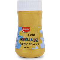 Maped Poster Colour 100Ml- Gold|Poster Colour|Vibrant And Rich Colour|Safe And Non-Toxic|High -Grade Colour |Leak Proof Safety|Easy To Use|Ideal For Artistic And Children