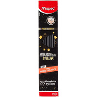 Maped Study Peps Stellar Pencil Set With Eraser|Set Of 10|Case With An Eraser|Black