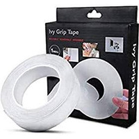 Melana Hetvi Trend Double Sided Nano Reusable And Washable Universal Anti-Slip Sticky Strips Nano Gel Adhesive Silicon Tape Roll Pads , 3 M