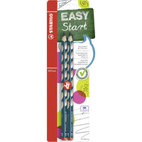 Stabilo Easygraph - Ergonomical Graphite Pencil For Right-Handers - Triangual With Ergonomic Grip Moulds - Hb (Pack Of 2)
