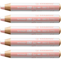 Stabilo Multi-Talented Pencil Woody 3 In 1 Duo - Pack Of 5 - White/Apricot