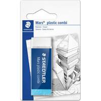 Staedtler Mars Plastic Combi Eraser For Drawing Ink And Pencil, Blue