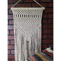 Handicraft-Palace Ivory Wall Decor Macrame Handmade Home Room Office Decor Tapestry Woven Art Macrame Wall Macrame