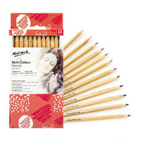 Mont Marte Artist Skin Colouring Pencils For Expressive Portrait Drawings Perfect For Beginners And Professionals, Children And Adults -Set Of 12 Pieces