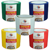 Remedywala Vastu Color Floor Tapes Red,Yellow,Green,Blue And White Combo (3 To 4Inch Wide) (20 Meter Approx)