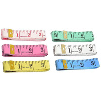 Ofixo 6 Pcs Professional Tailoring Tape Measure Sewing Measuring 60 Inch/150 Cm Length Color Random
