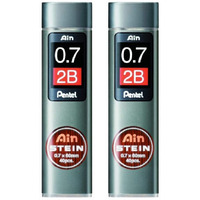 Pentel Ain Stein Mechanical Pencil Lead|Tip Size 0.7 Mm|Lead Of Grade 2B|Pack Of 40 Pcs X 2 Set(C277-2B),Assorted