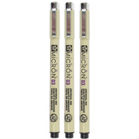 Sakura Pigma Micron Black Open Stock, Pack Of 3 Pens (03)