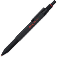 Rotring 600 3-In-1 Multicolour Pen And Mechanical Pencil Black & Red Ballpoint Pen Tips 1 Mechanical Pencil Tip (0.5Mm) Black Barrel