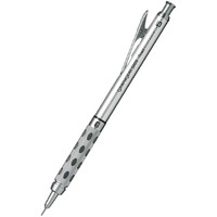 Pentel Graphgear 1000 0.5 Mm Mechanical Drafting Pencil | Metal Clip With Retractable Mechanism | Dual Metal & Rubber Grip | Pack Of 1 | Silver & Black (Pg1015)