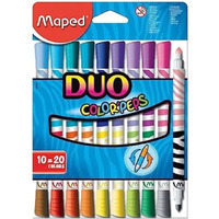 Maped Duo Color Peps Washable Felt Tip Marker Set - Pack Of 10 (Multicolor)