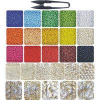Indikonb 7500 Pc - 28 In 1 Jewelry Making Set For Girls And Women (Includes Opaque Neon Multicolour 8/0 3Mm Glass Seed Beads)