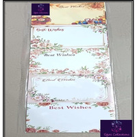 Sejascollections Elegent Best Wishes Stickers Suitable For Gift Wrapping And Cover Notes -Set Of 5 Designs X 10 Elegent Paper Gift Wrapper (Multicolor)