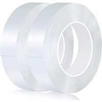 Asjar Double Sided Tape Heavy Duty, Multipurpose Removable, Reusable Strong Wall Tape(Pack Of 2) (3M)